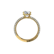 Bague solitaire 1.55 carat or jaune diamant naturel rond Patrizia